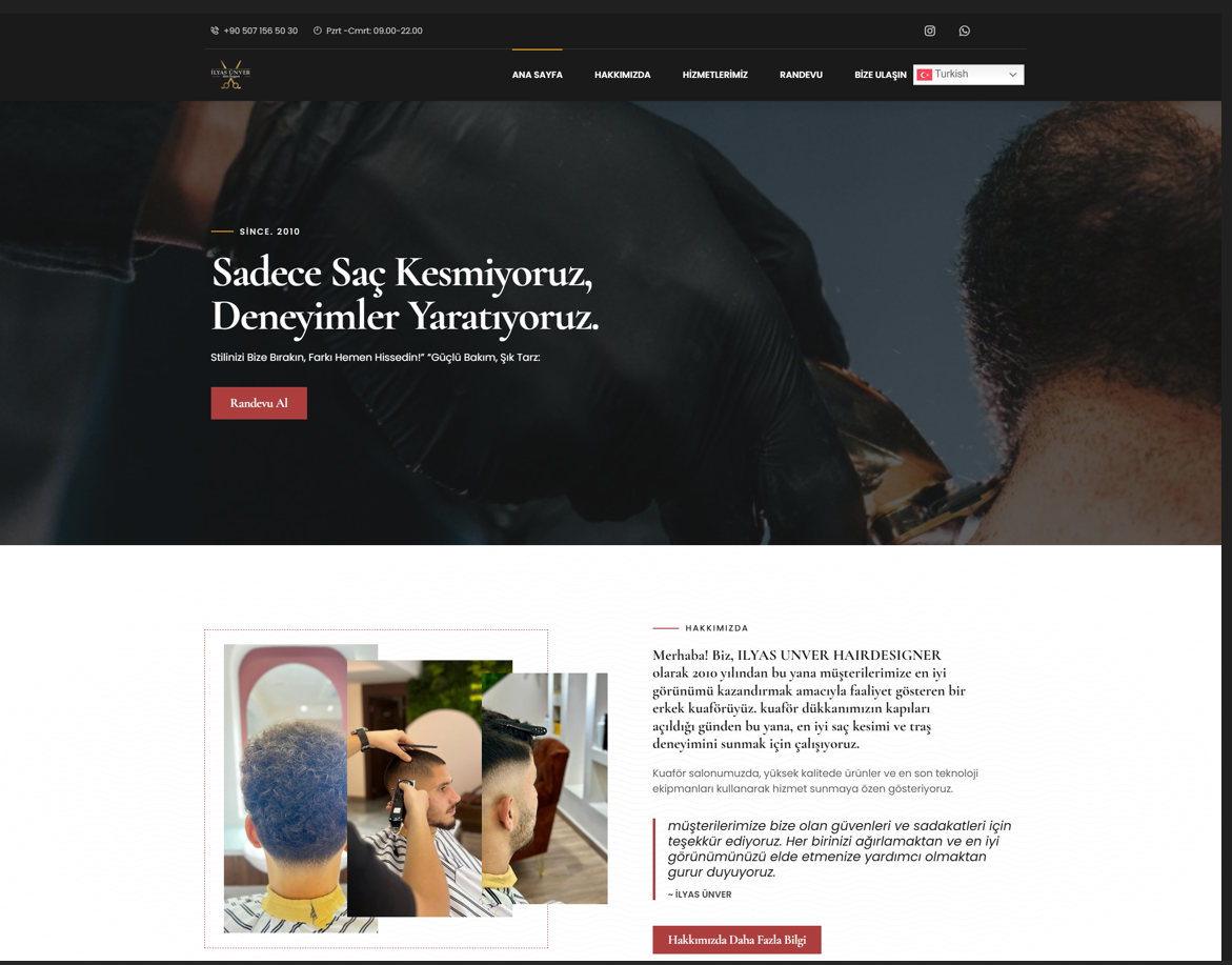 Kuaför Web Sayfamız